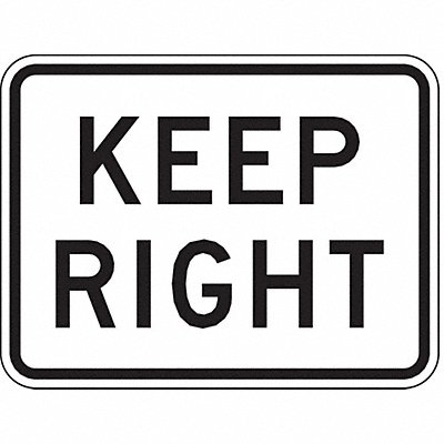 Keep Right Traffic Sign 18 x 24 MPN:R4-7P-24HA