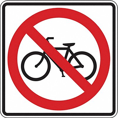 No Bicycles Traffic Sign 24 x 24 MPN:R5-6-24HA