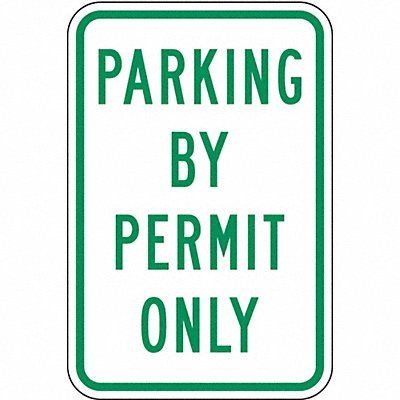 Permit Parking Sign 18 x 12 MPN:RP-031-12HA