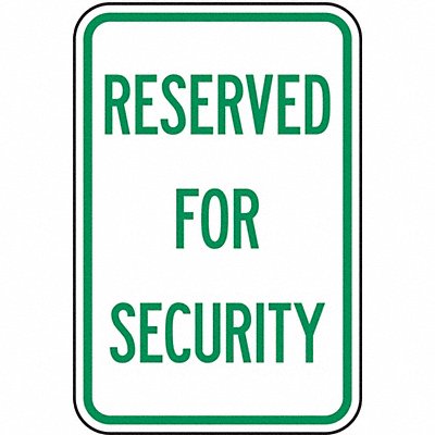 Security Parking Sign 18 x 12 MPN:RP-054-12HA