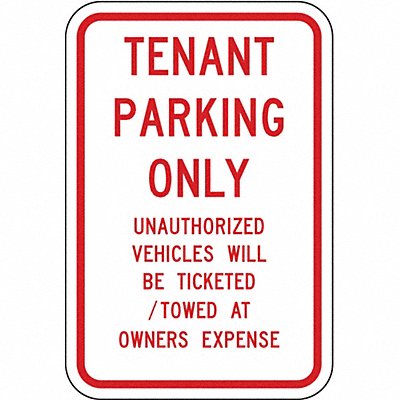 Tennant Parking Sign 18 x 12 MPN:RP-122-12HA