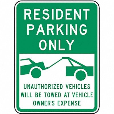 Resident Parking Sign 24 x 18 MPN:RP-126-18HA