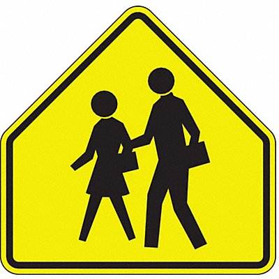 School Crossing Traffic Sign 30 x 30 MPN:S1-1-30SYGA