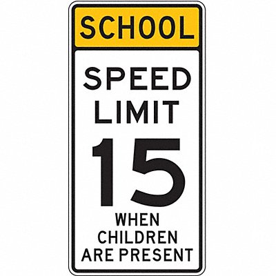 School Speed Limit 15 Sign 48 x 24 MPN:S5-1-24HA