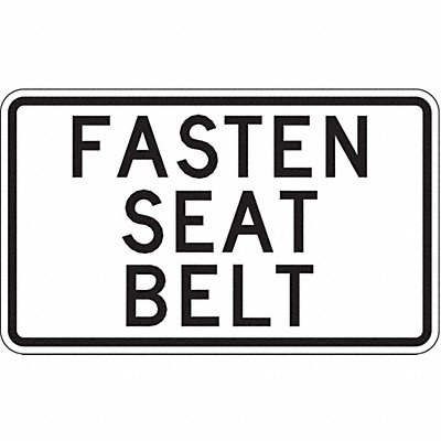 Fasten Seat Belt Traffic Sign 12 x 18 MPN:SB-012-18HA