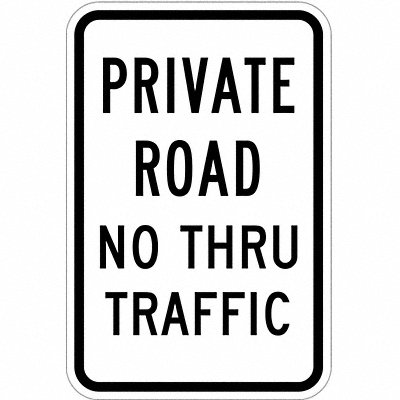 Private Drive  Road Traffic Sign 18x12 MPN:T1-1019-EG_12x18