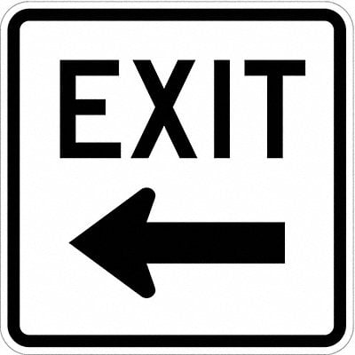 Exit Sign For Parking Lots 18 x 18 MPN:T1-1024-EG_18x18