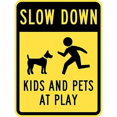 Kids and Pets at Play Sign 24 x 18 MPN:T1-1027-HI_18x24