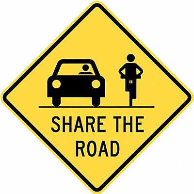 Share The Road Traffic Sign 24 x 24 MPN:T1-1030-HI_24x24