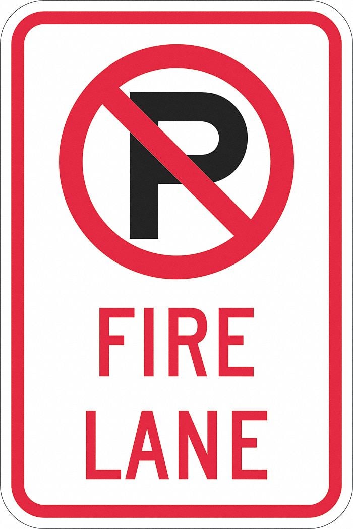 Fire Lane Parking Sign 18 x 12 MPN:T1-1056-EG_12x18