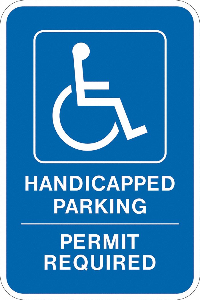 ADA Handicapped Parking Sign 18 x 12 MPN:T1-1125-DG_12x18