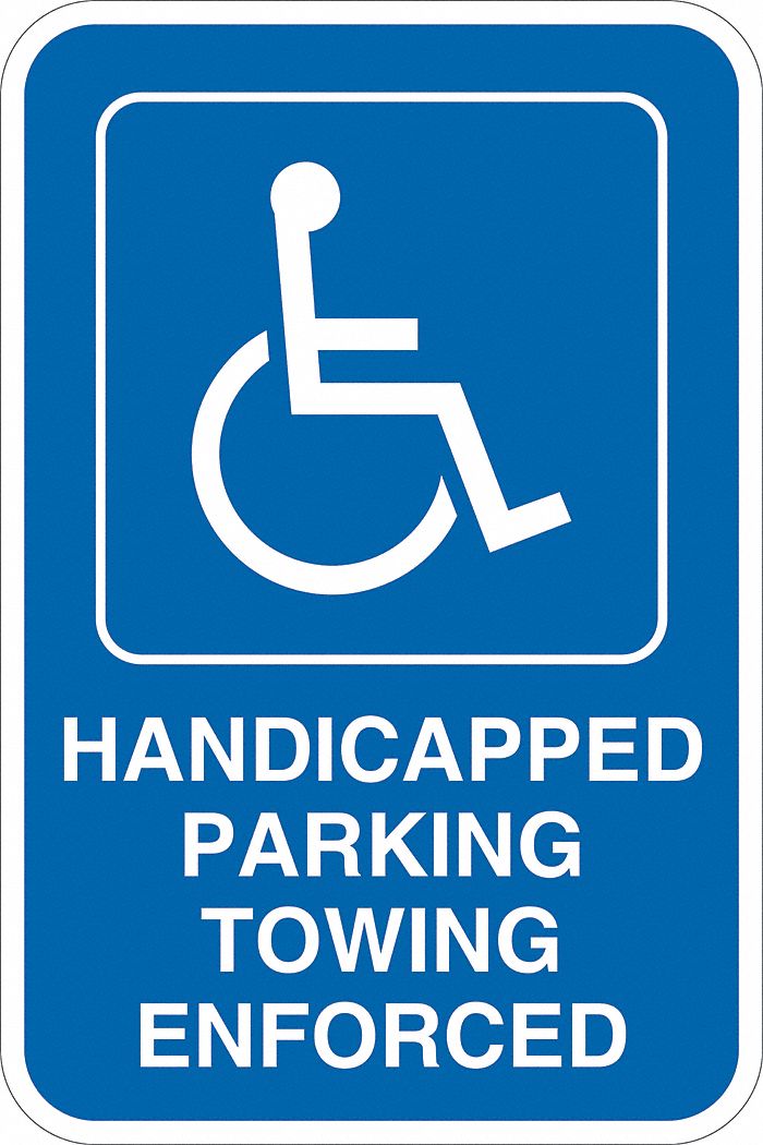 ADA Handicapped Parking Sign 18 x 12 MPN:T1-1126-DG_12x18