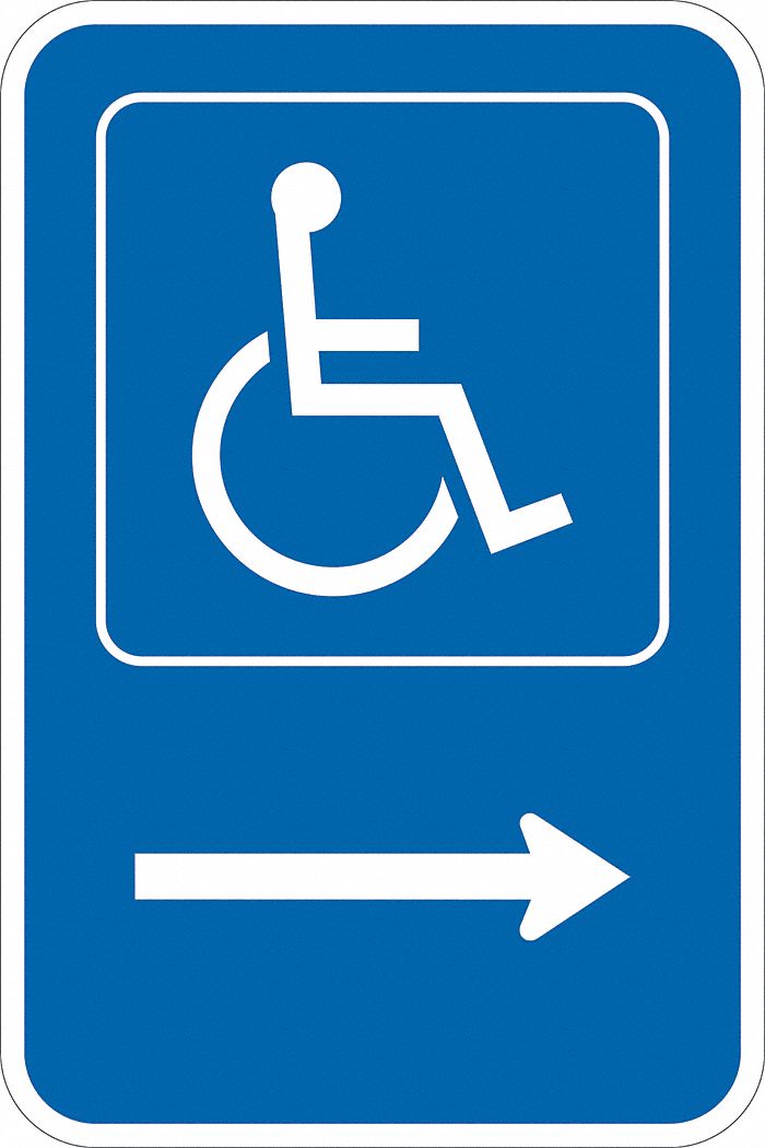 ADA Handicapped Parking Sign 18 x 12 MPN:T1-1130-DG_12x18