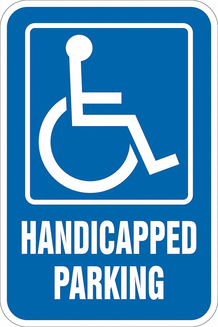 ADA Handicapped Parking Sign 18 x 12 MPN:T1-1132-DG_12x18