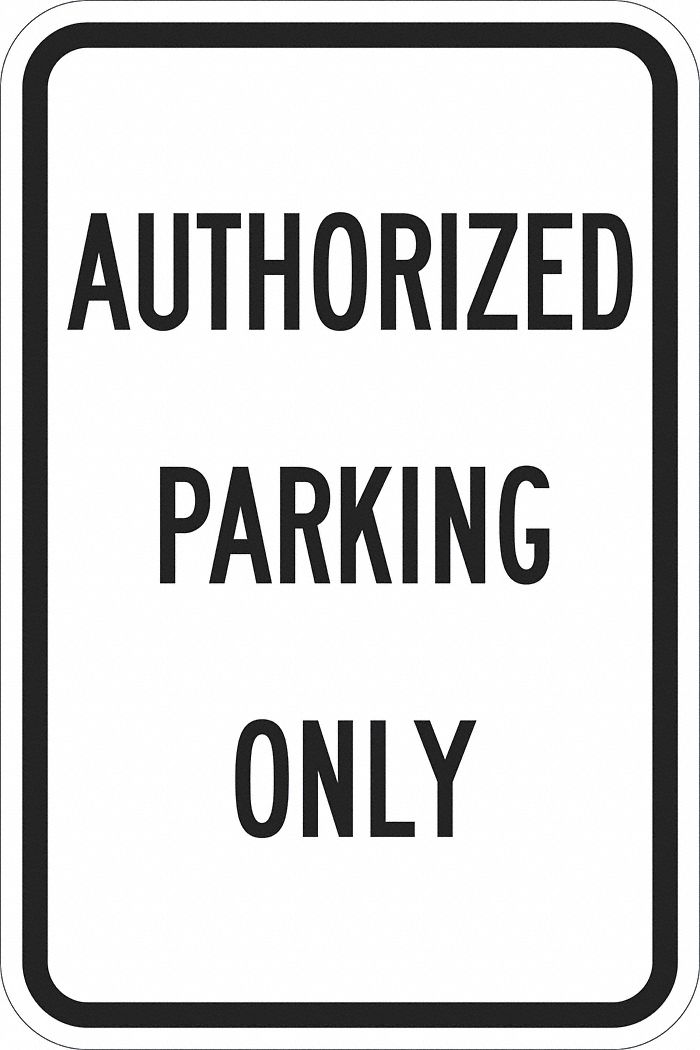 Authorized Parking Sign 18 x 12 MPN:T1-1177-DG_12x18