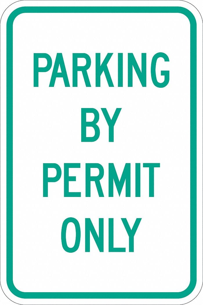 Permit Parking Sign 18 x 12 MPN:T1-1183-EG_12x18