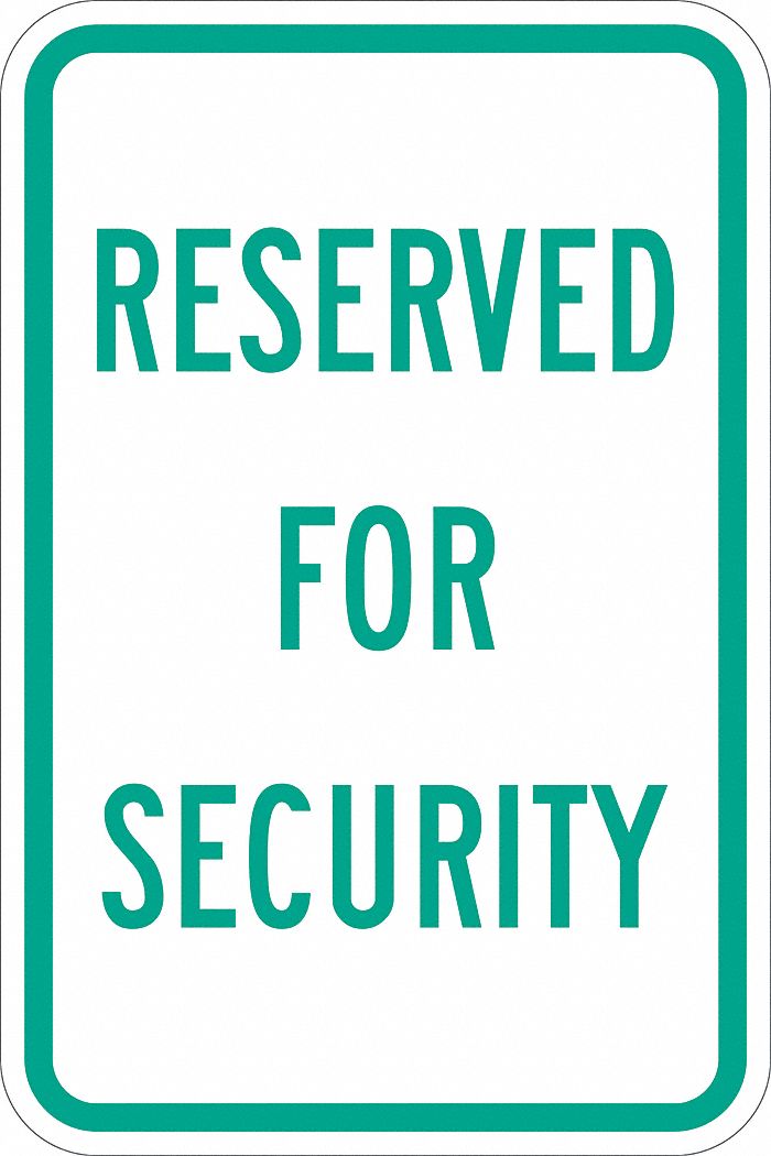 Security Parking Sign 18 x 12 MPN:T1-1185-EG_12x18