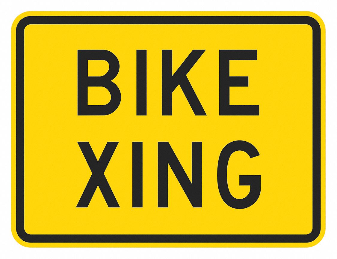 Bicycle Crossing Traffic Sign 18 x 24 MPN:T1-1226-EG_24x18