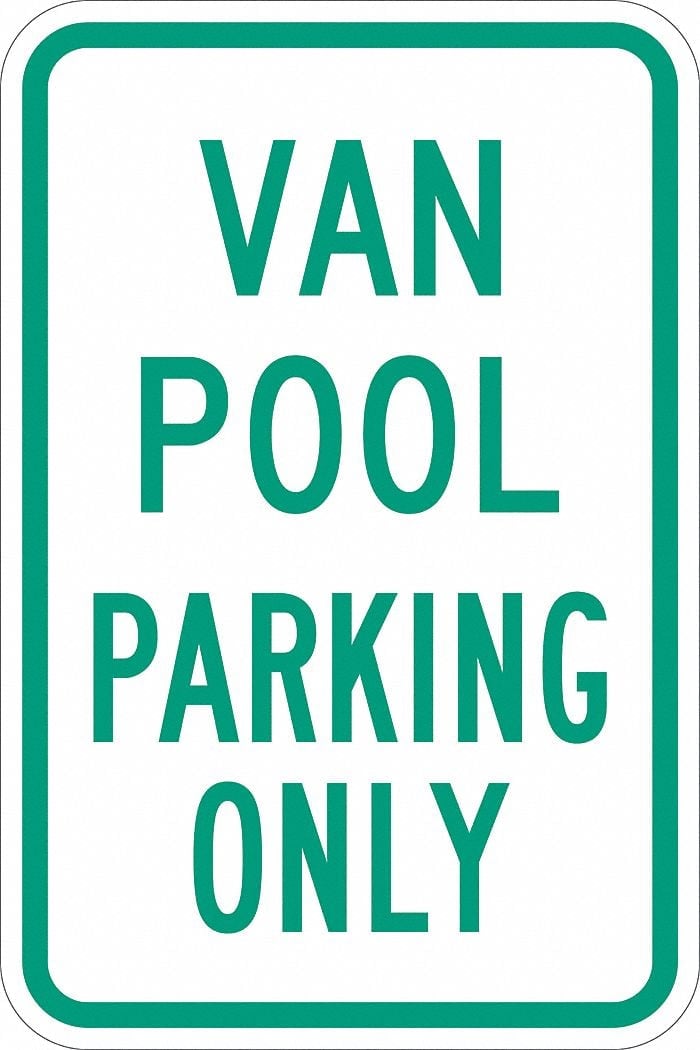 Car Pool Parking Sign 18 x 12 MPN:T1-1315-EG_12x18