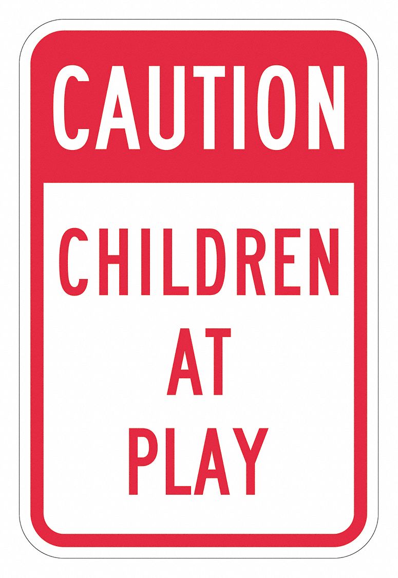 Children at Play Traffic Sign 18 x 12 MPN:T1-1336-DG_12x18