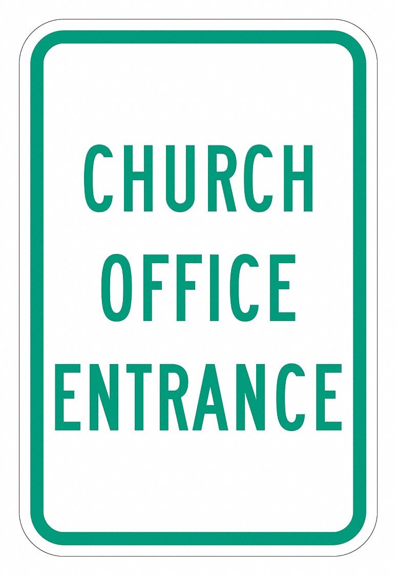 Church Entrance Sign 18 x 12 MPN:T1-1479-EG_12x18