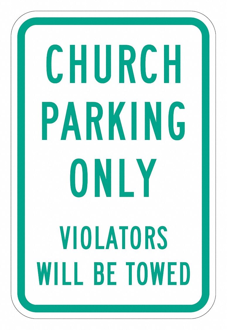 Church Parking Sign 18 x 12 MPN:T1-1494-EG_12x18