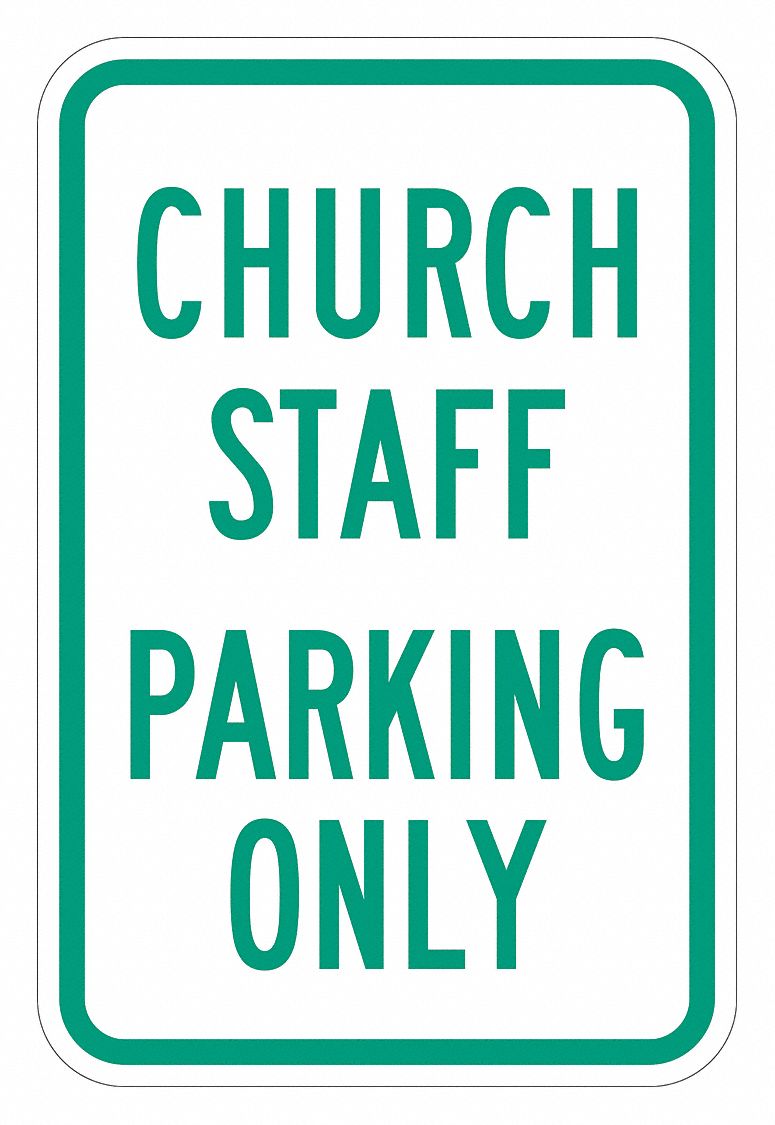 Church Parking Sign 18 x 12 MPN:T1-1496-EG_12x18