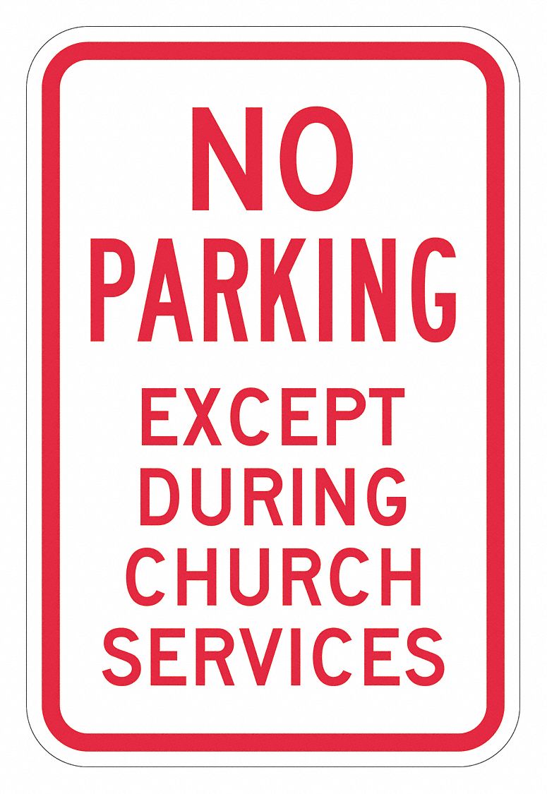 Church Parking Sign 18 x 12 MPN:T1-1505-DG_12x18