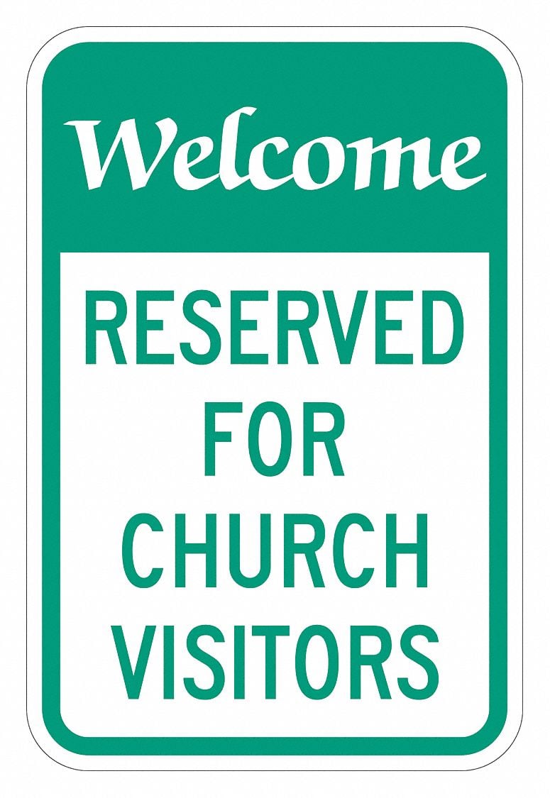 Church Parking Sign 18 x 12 MPN:T1-1522-EG_12x18