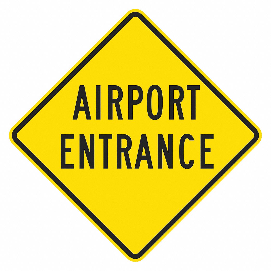 Airport Entrance Traffic Sign 24 x 24 MPN:T1-1863-DG_24x24