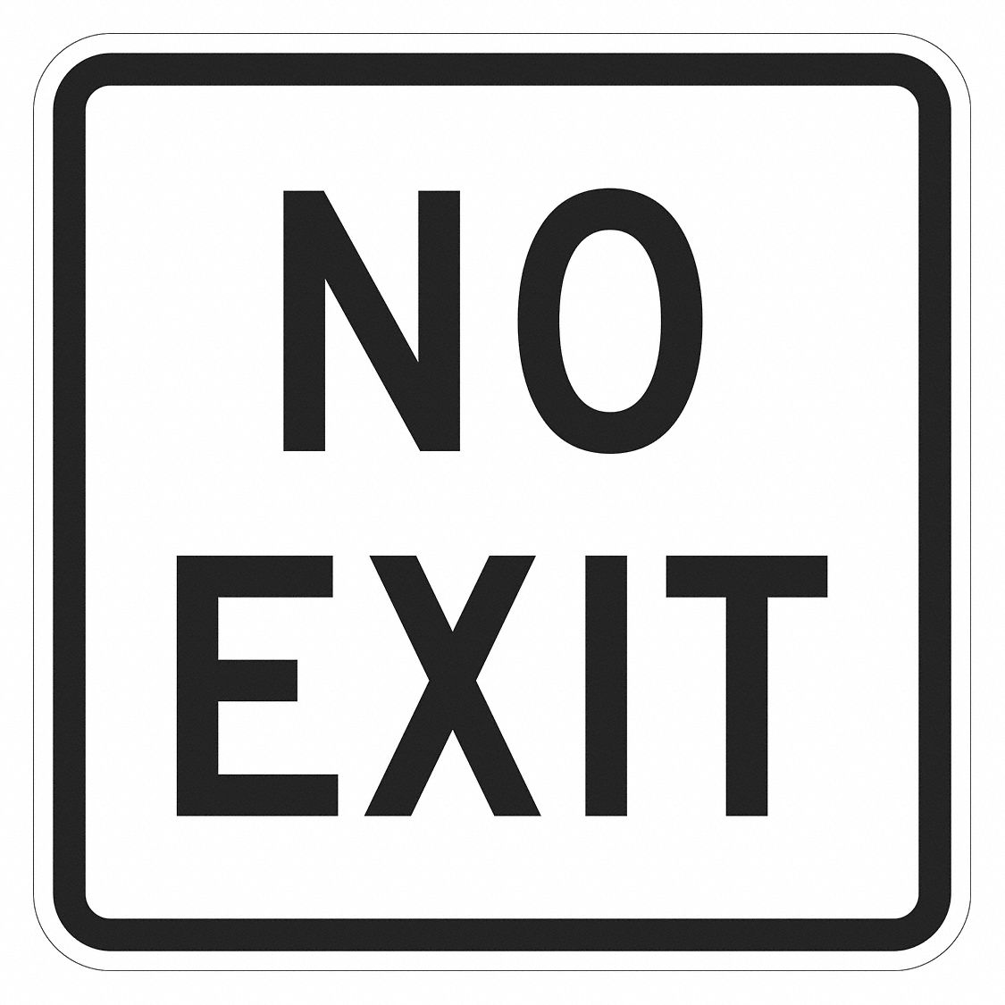 No Exit Sign For Parking Lots 12 x 12 MPN:T1-1915-HI_12x12