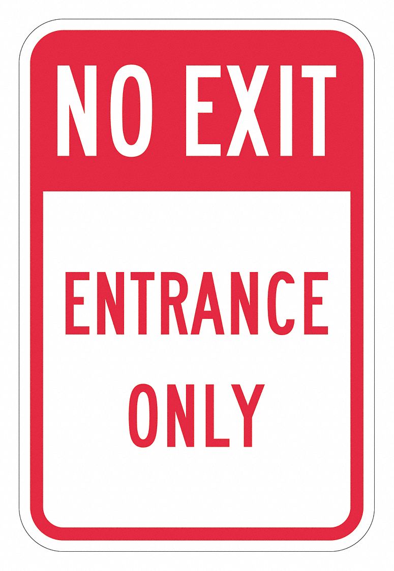 No Exit Sign For Parking Lots 18 x 12 MPN:T1-1917-DG_12x18