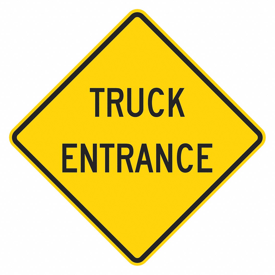 Truck Entrance Traffic Sign 24 x 24 MPN:T1-1936-EG_24x24