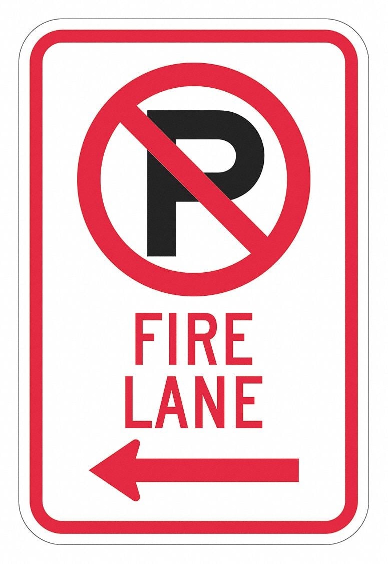 Fire Lane Parking Sign 18 x 12 MPN:T1-2816-EG_12x18