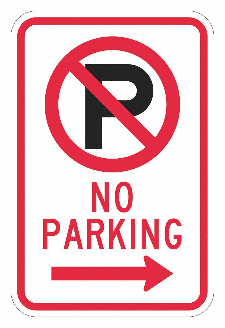 No Parking Sign 18 x 12 MPN:T1-2886-DG_12x18