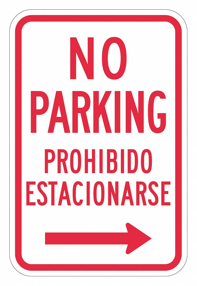 No Parking Sign 18 x 12 MPN:T1-3035-DG_12x18