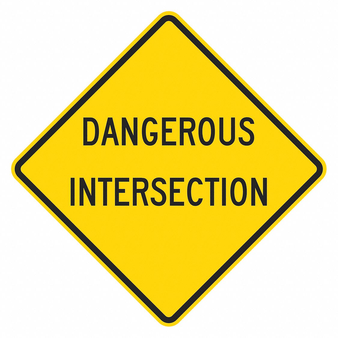 Dangerous Intersection Sign 24 x 24 MPN:T1-5321-DG_24x24