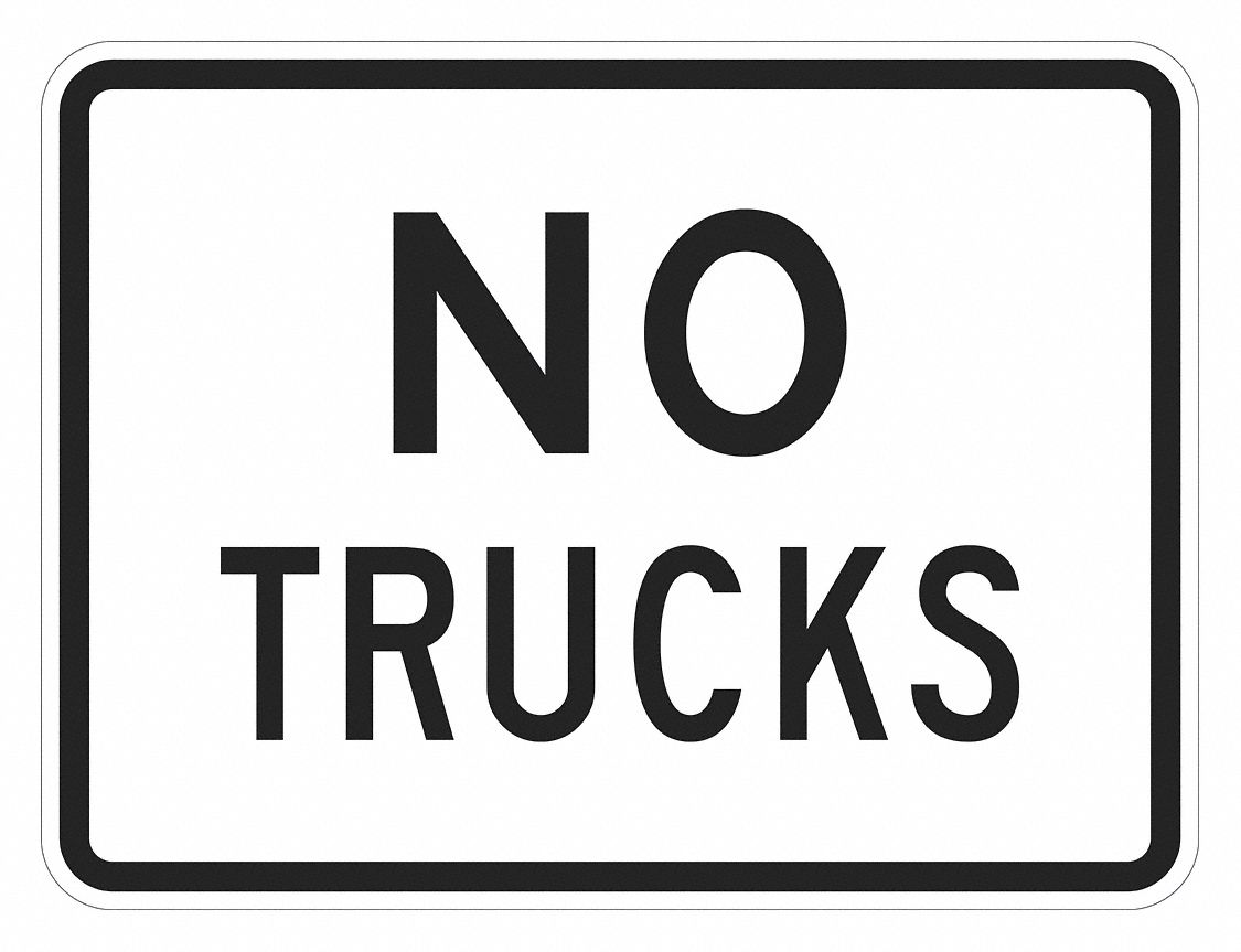 No Trucks Traffic Sign 18 x 24 MPN:T1-5709-EG_24x18