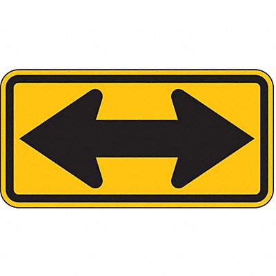 Double Arrow Traffic Sign 12 x 24 MPN:W1-7-24HA