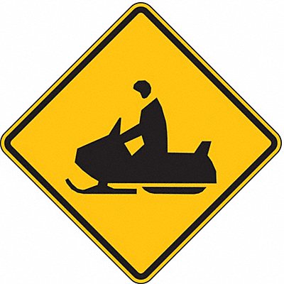 Snowmobile Crossing Traffic Sign 12 x12 MPN:W11-6-12HA