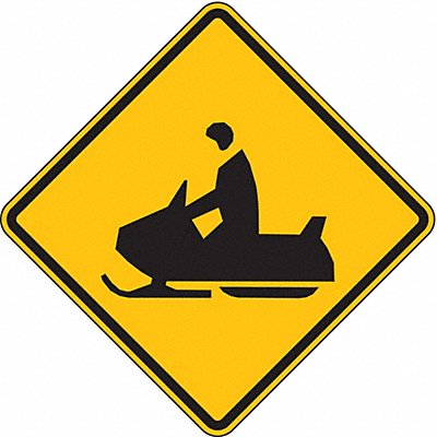 Snowmobile Crossing Traffic Sign 24 x24 MPN:W11-6-24HA