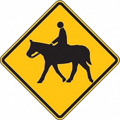 Horse Crossing Traffic Sign 24 x 24 MPN:W11-7-24HA