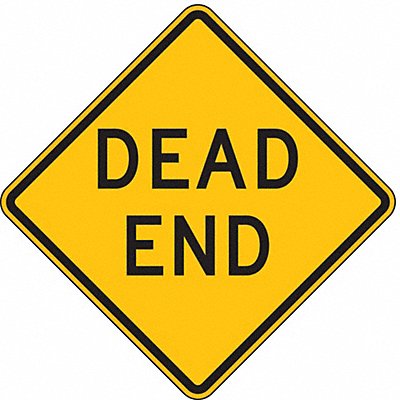 Dead End Traffic Sign 24 x 24 MPN:W14-1-24HA