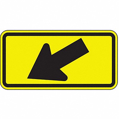 Left Downward Arrow Traffic Sign 24 x12 MPN:W16-7PL-24DA