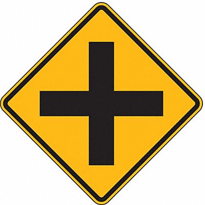 Cross Intersection Traffic Sign 24 x24 MPN:W2-1-24HA