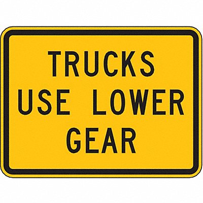 Trucks Use Lower Gear Sign 18 x 24 MPN:W7-2B-24HA