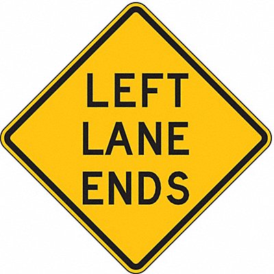 Left Lane Ends Traffic Sign 24 x 24 MPN:W9-1L-24HA