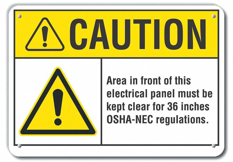 Caution Sign 7 in x 10 in Plastic MPN:LCU3-0035-NP_10x7