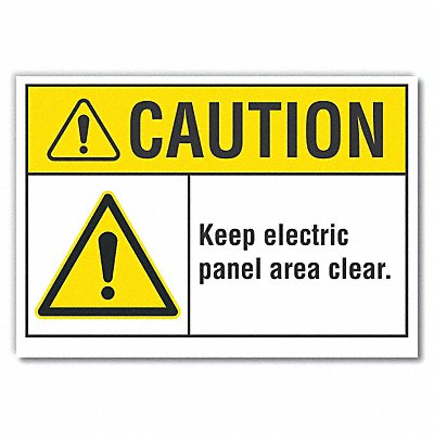 Elec Panel Caution Rflct Lbl 7x10in MPN:LCU3-0040-RD_10x7