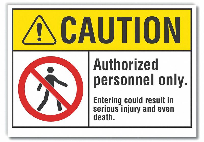 Caution Sign 7inx10in Non-PVC Polymer MPN:LCU3-0081-ED_10x7